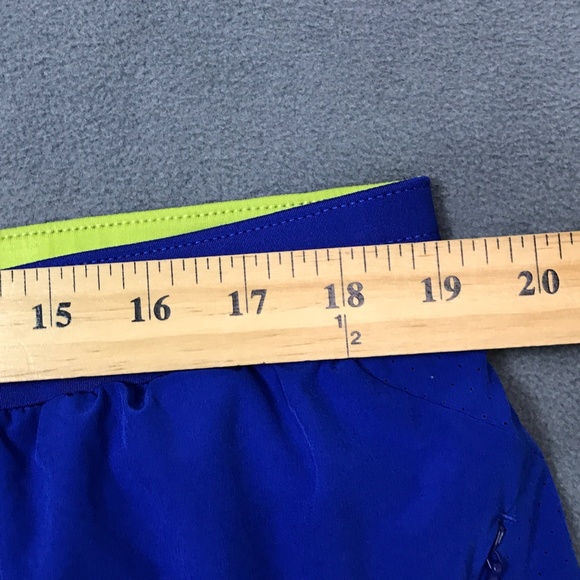 Rhone Active Shorts Mens XXL Lined 5" Workout Run Gym Blue Stretch Polyester 2XL - Picture 7 of 12